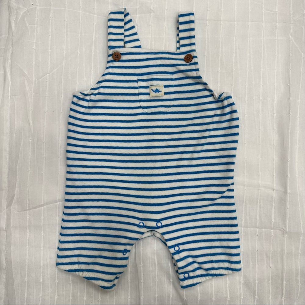 Striped Dinosaur Baby Bibshort